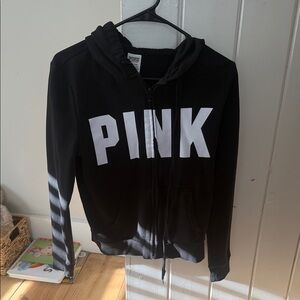 PINK Victoria's Secret Black Zip Up Hoodie